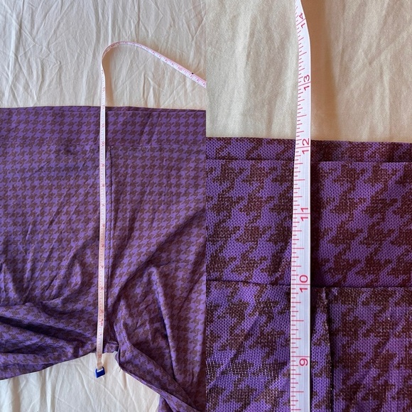 NWOT Intimately Free People Semi-sheer Houndstooth Leggings M Purple - Picture 8 of 11